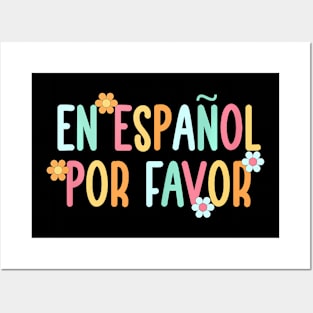 Groovy Maestra Spanish Teacher Bilingual Women Posters and Art